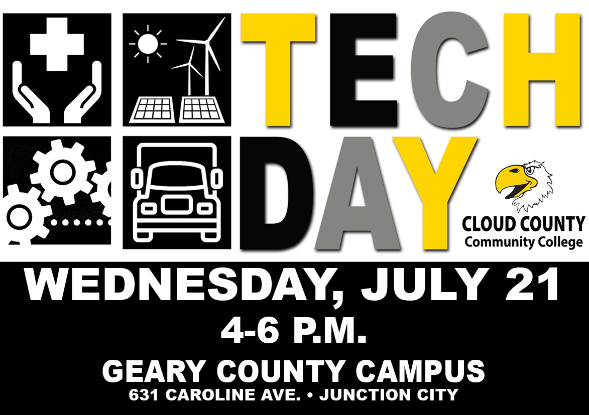 Tech Day is July 21, 2021, at the Geary County campus.